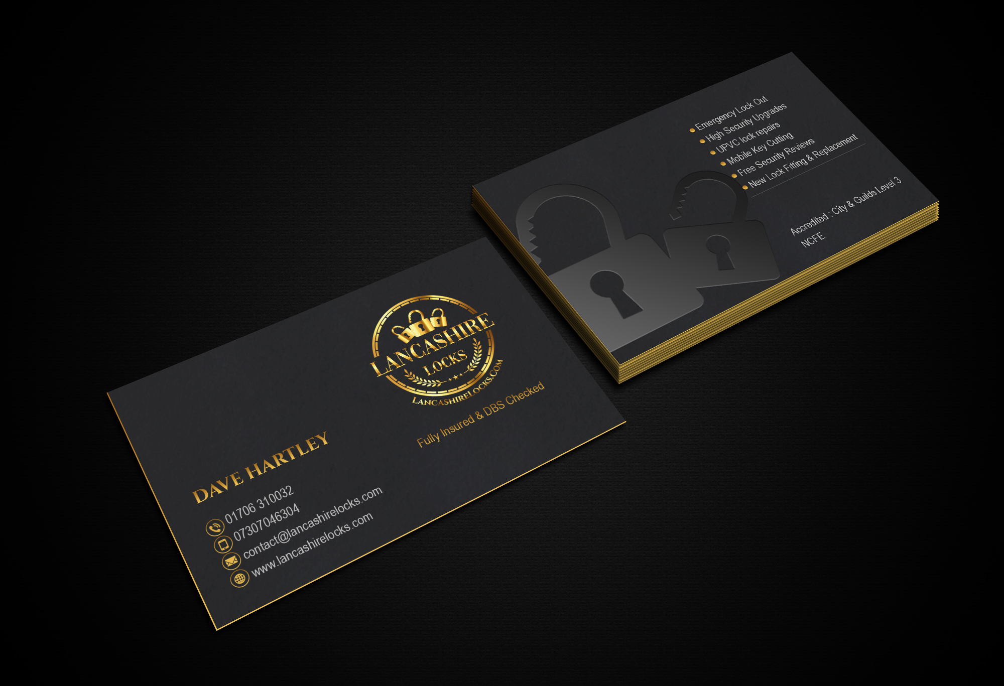 Business Card Design by Creations Box 2015 for CDM Residential Ltd t/a Lancashire Locks | Design #26383598