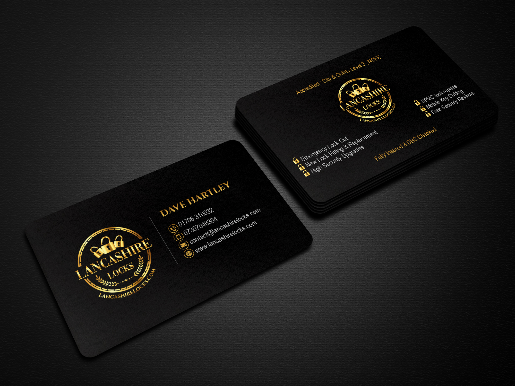Business Card Design by Creations Box 2015 for CDM Residential Ltd t/a Lancashire Locks | Design #26383600