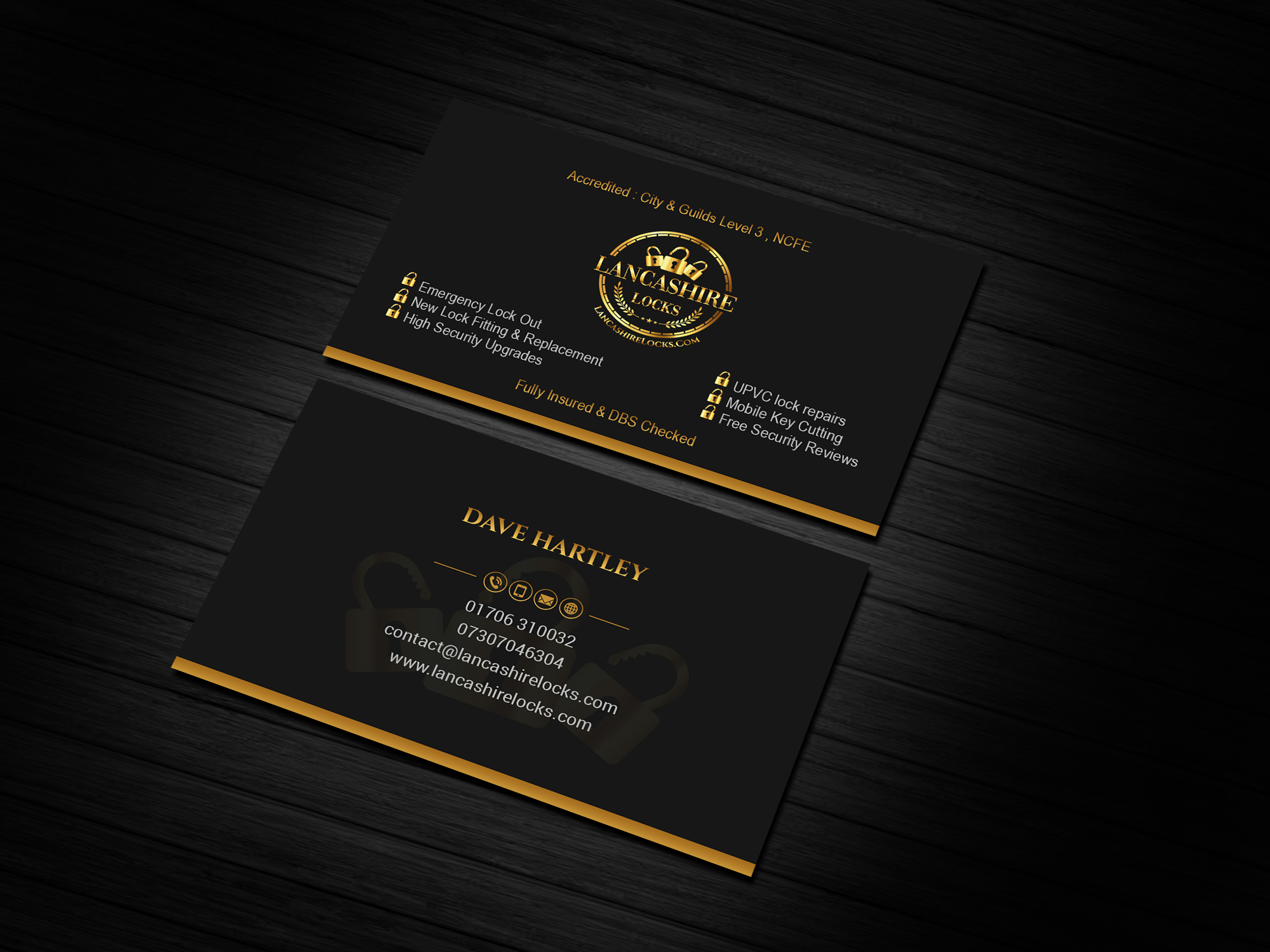 Business Card Design by Creations Box 2015 for CDM Residential Ltd t/a Lancashire Locks | Design #26383609