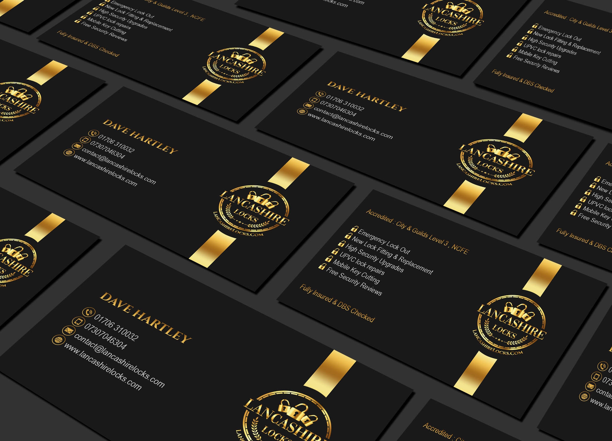 Business Card Design by Creations Box 2015 for CDM Residential Ltd t/a Lancashire Locks | Design #26383611