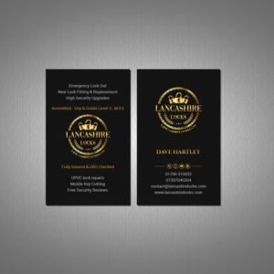 Business Card Design by Creations Box 2015 for CDM Residential Ltd t/a Lancashire Locks | Design: #26383620