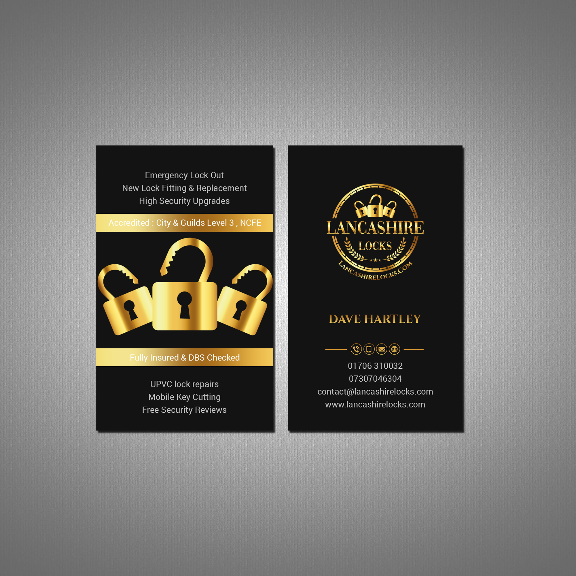 Design de Carte de Visite par Creations Box 2015 pour CDM Residential Ltd t/a Lancashire Locks | Design #26383621