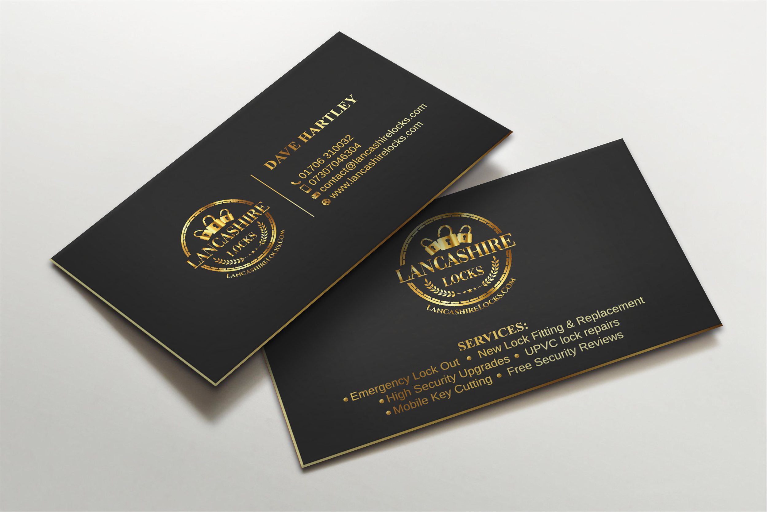 Business Card Design by LAXMI DESIGNHUB for CDM Residential Ltd t/a Lancashire Locks | Design #26378481