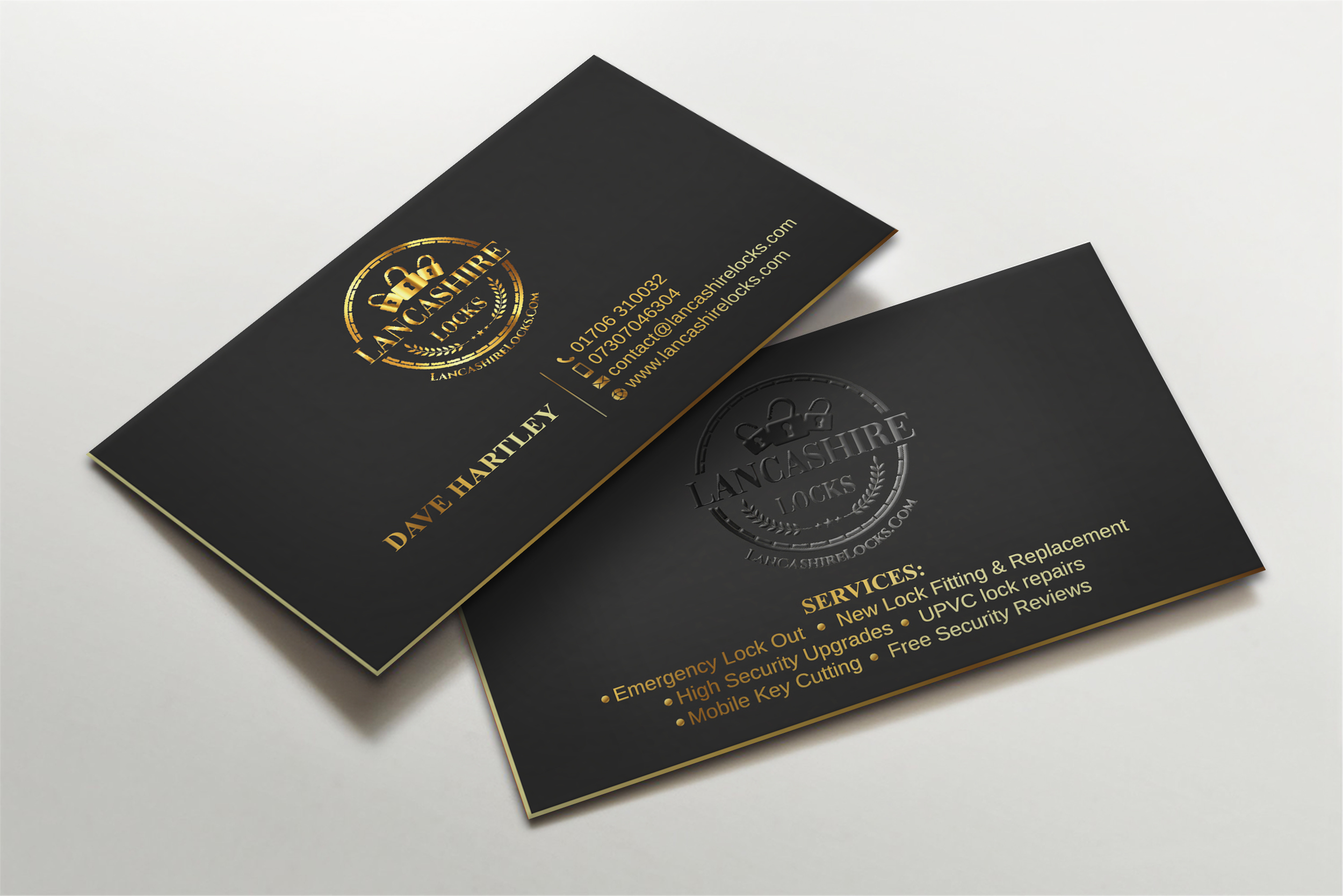 Business Card Design by LAXMI DESIGNHUB for CDM Residential Ltd t/a Lancashire Locks | Design #26378482