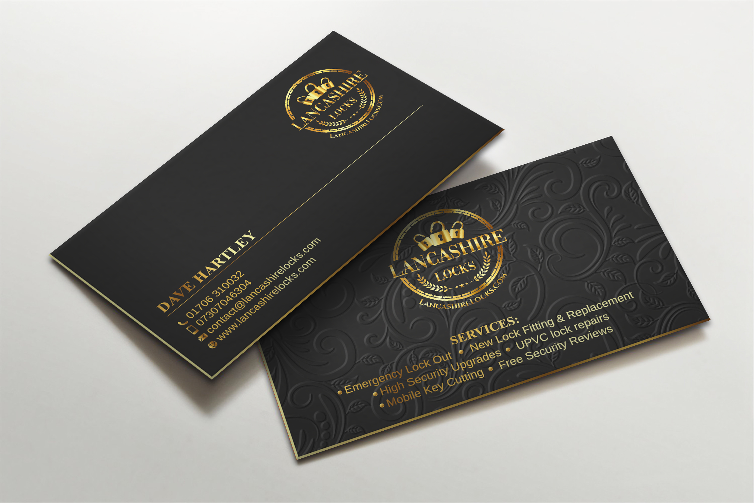 Business Card Design by LAXMI DESIGNHUB for CDM Residential Ltd t/a Lancashire Locks | Design #26378484