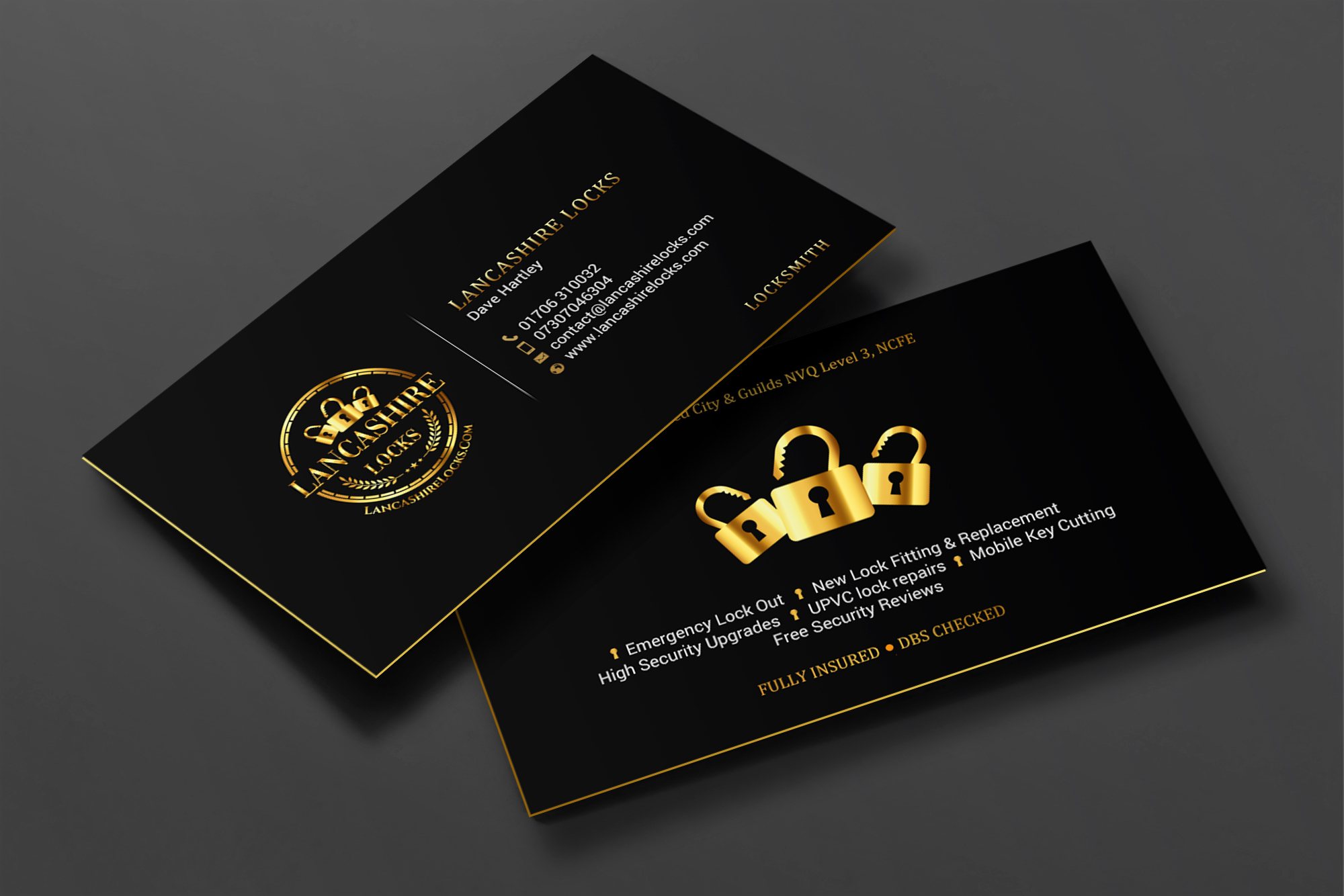 Business Card Design by chandrayaan.creative for CDM Residential Ltd t/a Lancashire Locks | Design #26377781