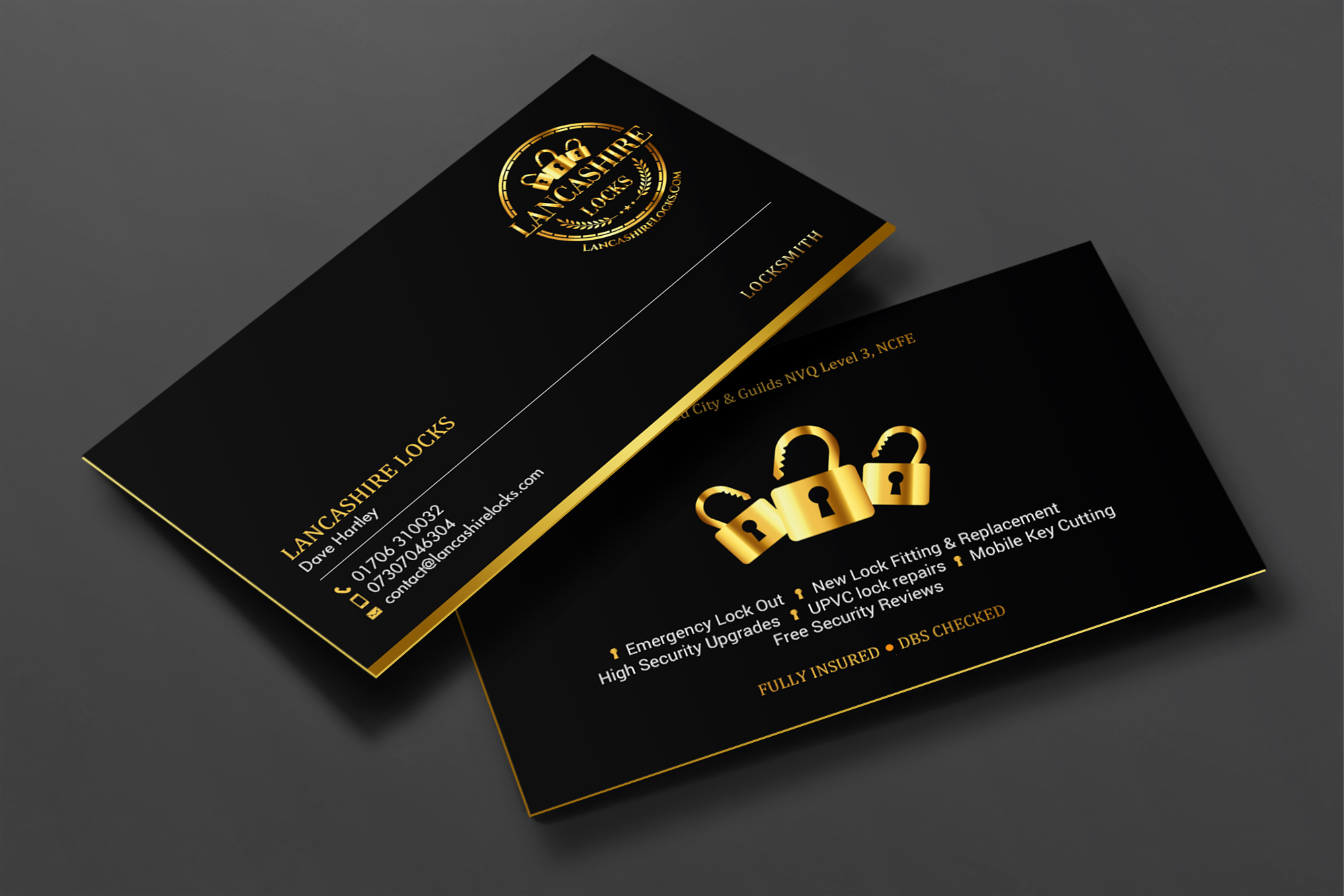 Business Card Design by chandrayaan.creative for CDM Residential Ltd t/a Lancashire Locks | Design #26377782