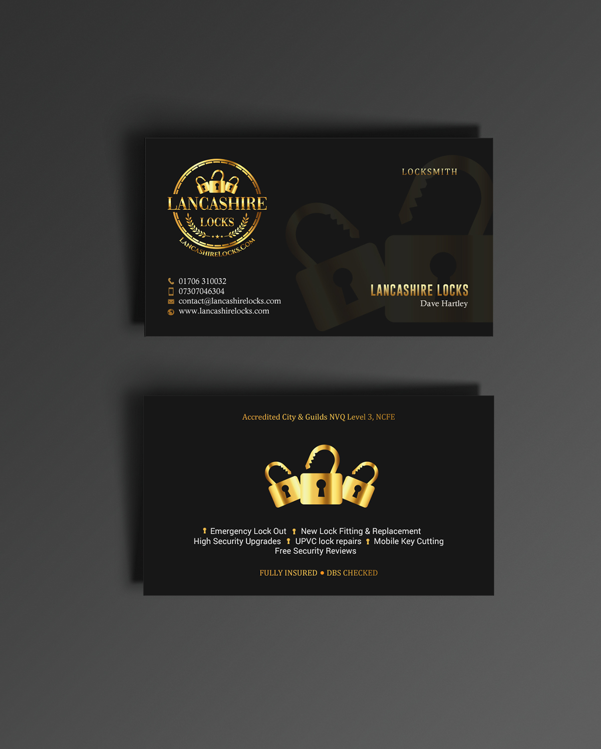 Business Card Design by chandrayaan.creative for CDM Residential Ltd t/a Lancashire Locks | Design #26377784