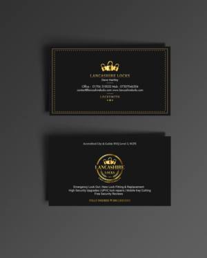 Business Card Design by chandrayaan.creative for CDM Residential Ltd t/a Lancashire Locks | Design: #26377785