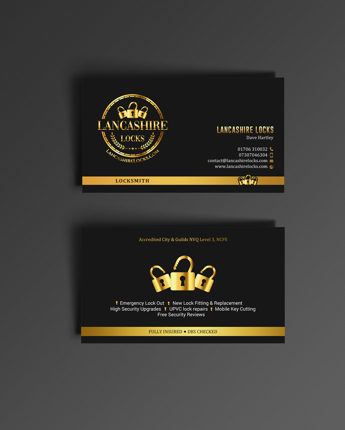 Business Card Design by chandrayaan.creative for CDM Residential Ltd t/a Lancashire Locks | Design #26377786