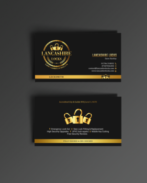 Business Card Design by chandrayaan.creative for CDM Residential Ltd t/a Lancashire Locks | Design: #26377786