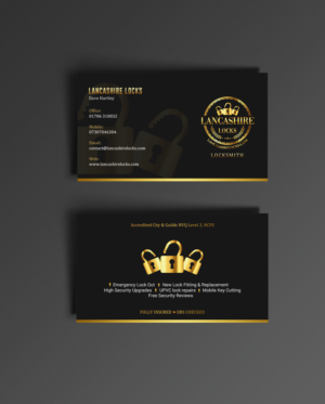 Business Card Design by chandrayaan.creative for CDM Residential Ltd t/a Lancashire Locks | Design: #26377788