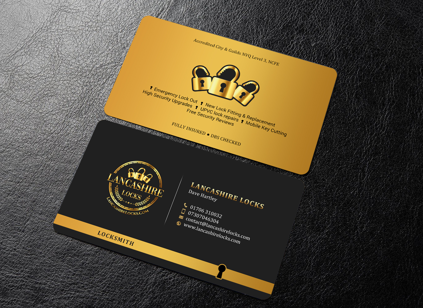 Business Card Design by chandrayaan.creative for CDM Residential Ltd t/a Lancashire Locks | Design #26377790