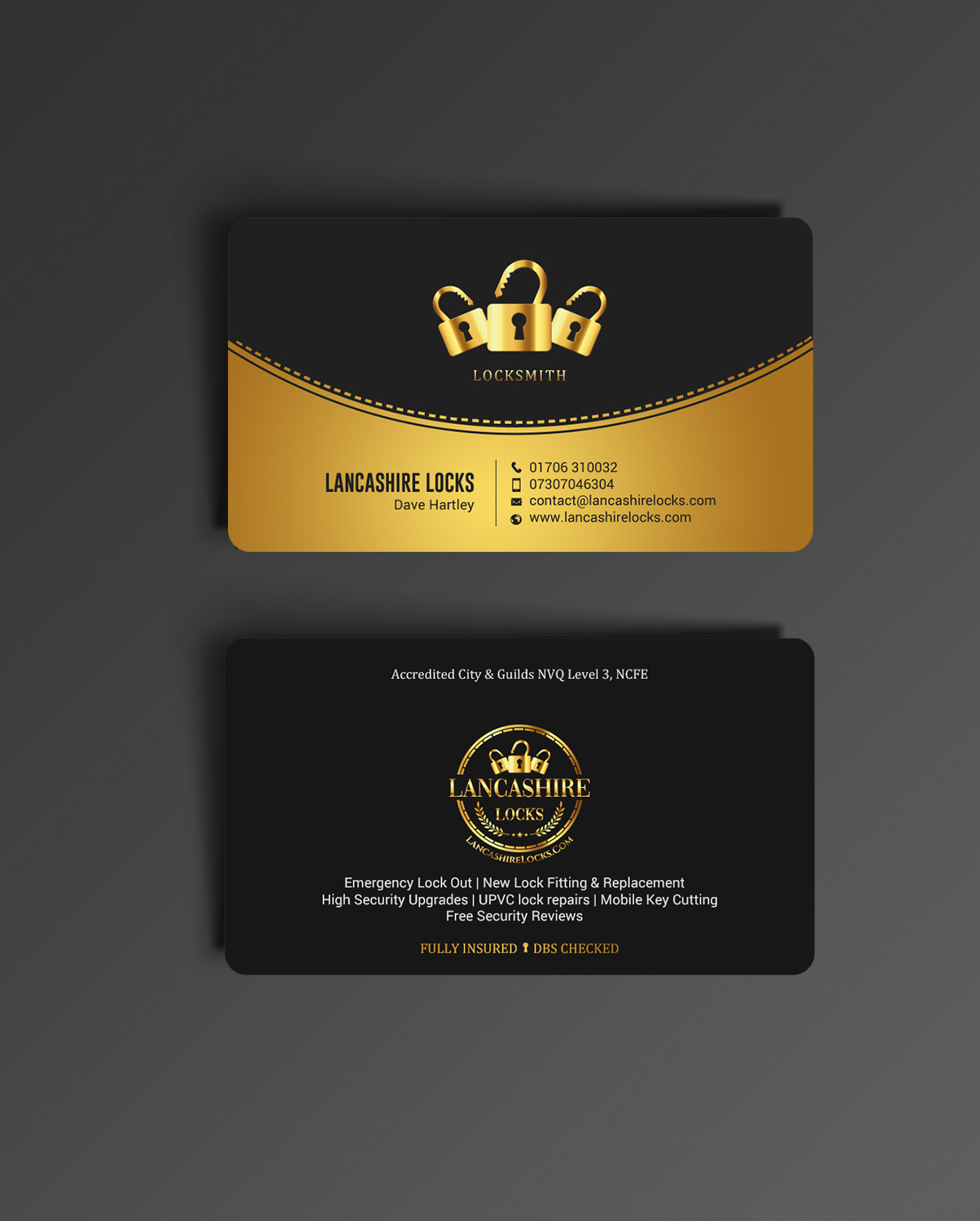 Business Card Design by chandrayaan.creative for CDM Residential Ltd t/a Lancashire Locks | Design #26379529