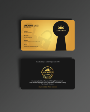 Business Card Design by chandrayaan.creative for CDM Residential Ltd t/a Lancashire Locks | Design: #26379531