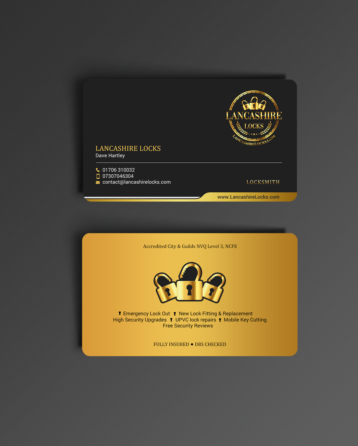 Business Card Design by chandrayaan.creative for CDM Residential Ltd t/a Lancashire Locks | Design #26379532
