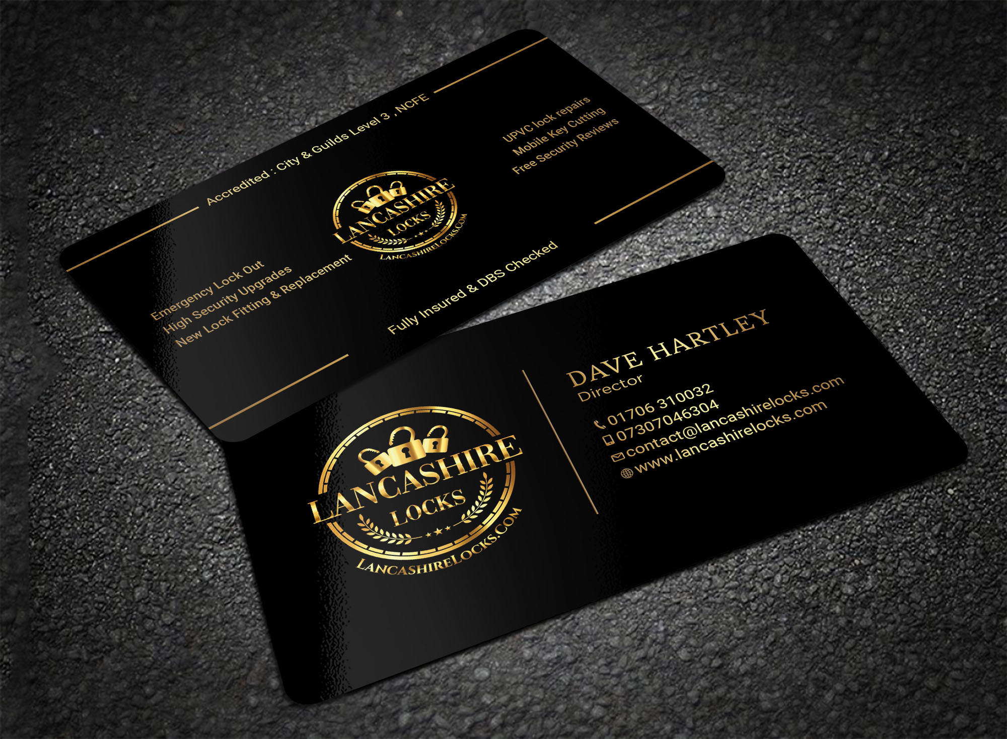Business Card Design by Tripti Ranjan Gain for CDM Residential Ltd t/a Lancashire Locks | Design #26377581