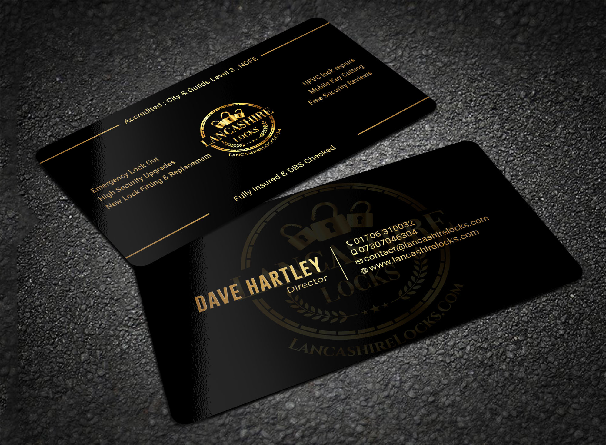Business Card Design by Tripti Ranjan Gain for CDM Residential Ltd t/a Lancashire Locks | Design #26377582