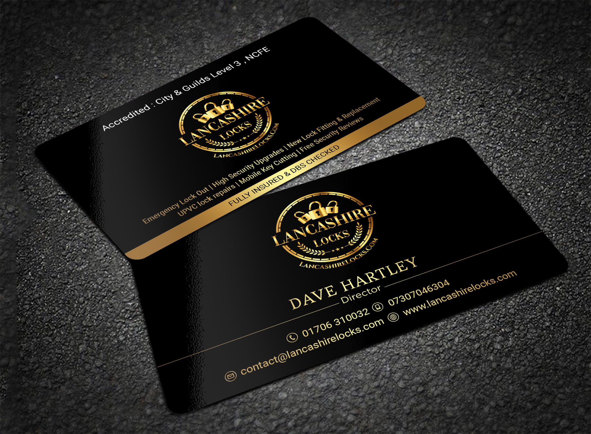 Business Card Design by Tripti Ranjan Gain for CDM Residential Ltd t/a Lancashire Locks | Design #26377584