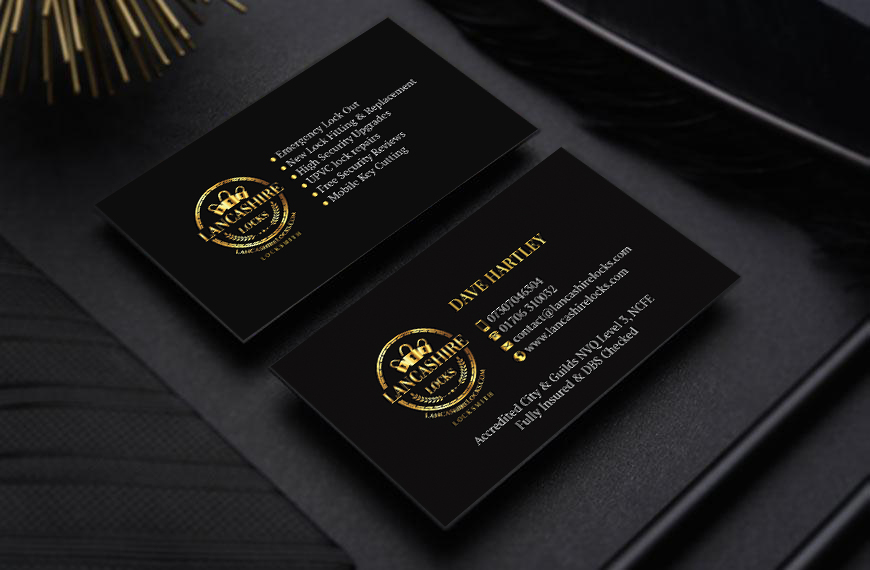 Business Card Design by R.design for CDM Residential Ltd t/a Lancashire Locks | Design #26377041