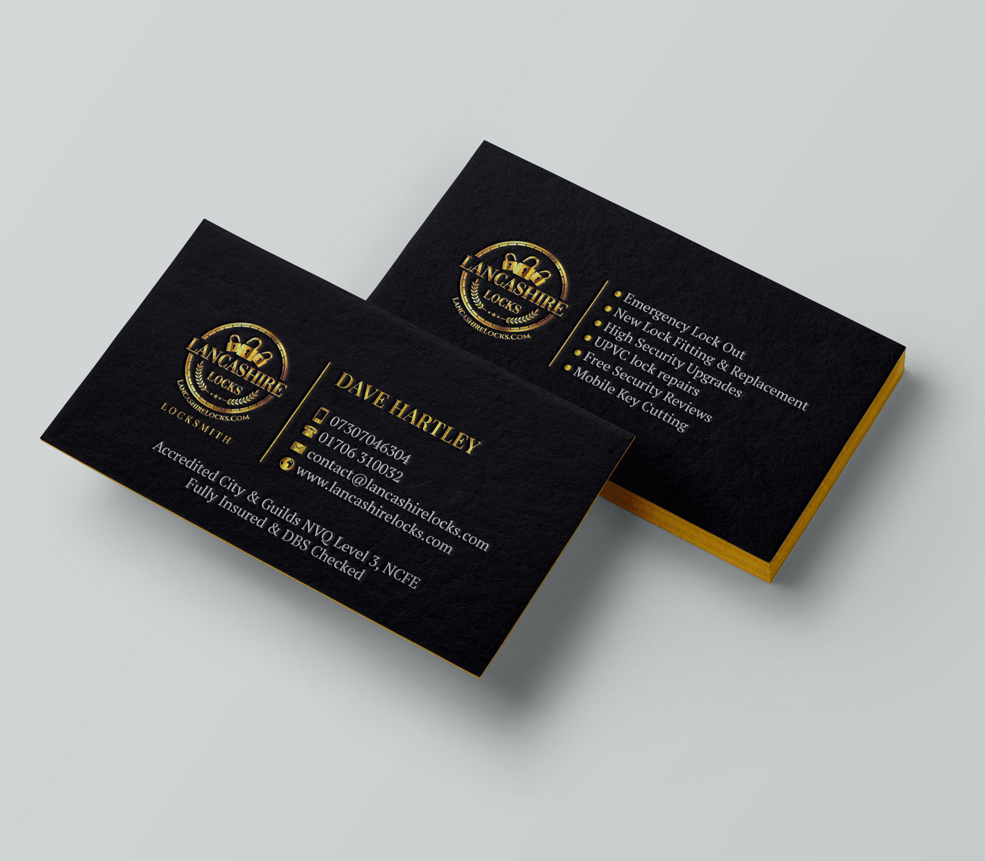 Diseño de Tarjeta de Presentación por R.design para CDM Residential Ltd t/a Lancashire Locks | Diseño #26377229