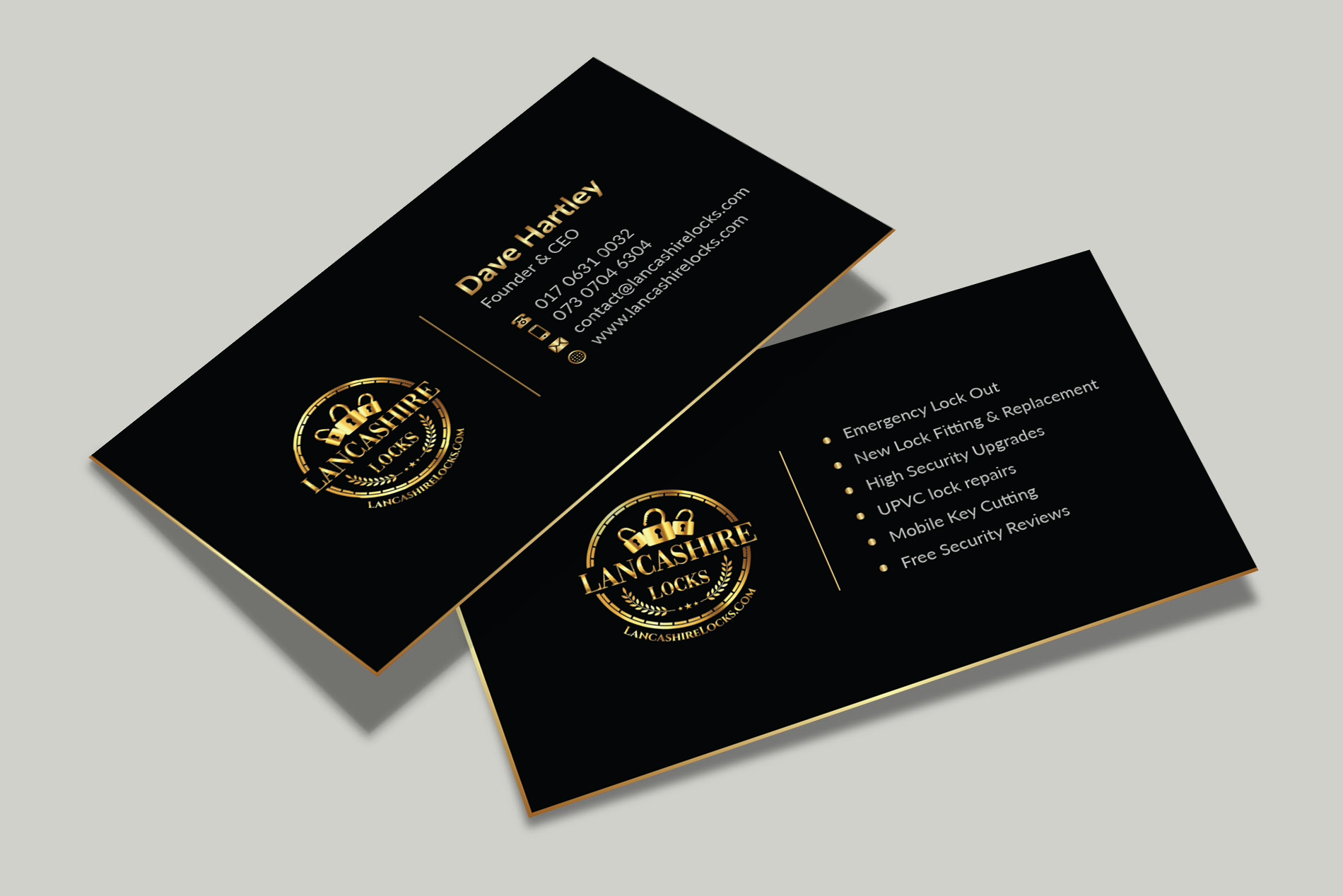 Business Card Design by Musa. A for CDM Residential Ltd t/a Lancashire Locks | Design #26377737