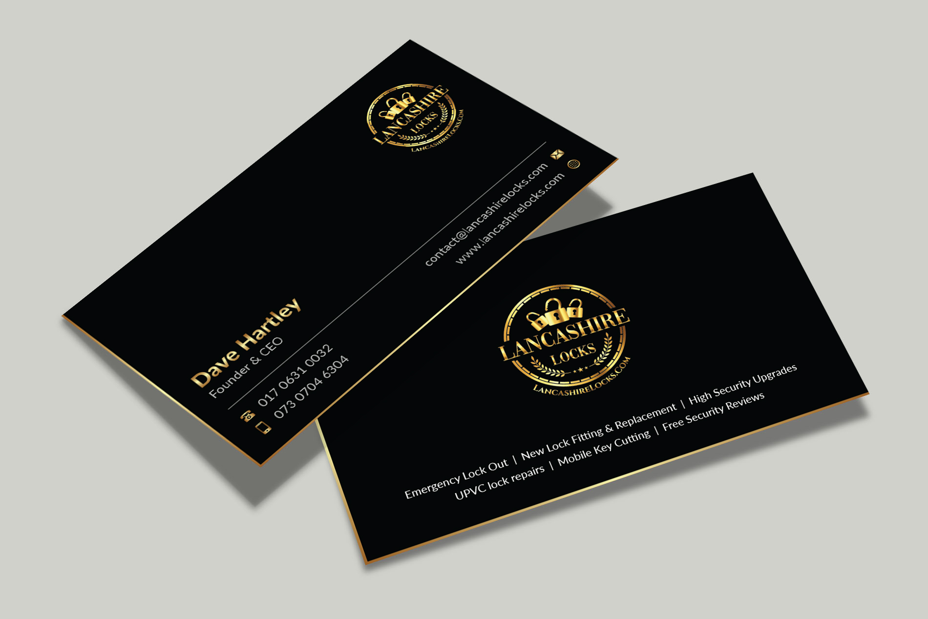 Business Card Design by Musa. A for CDM Residential Ltd t/a Lancashire Locks | Design #26377738