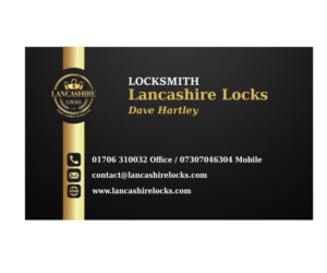 Business Card Design by EvoMedia for CDM Residential Ltd t/a Lancashire Locks | Design: #26379675