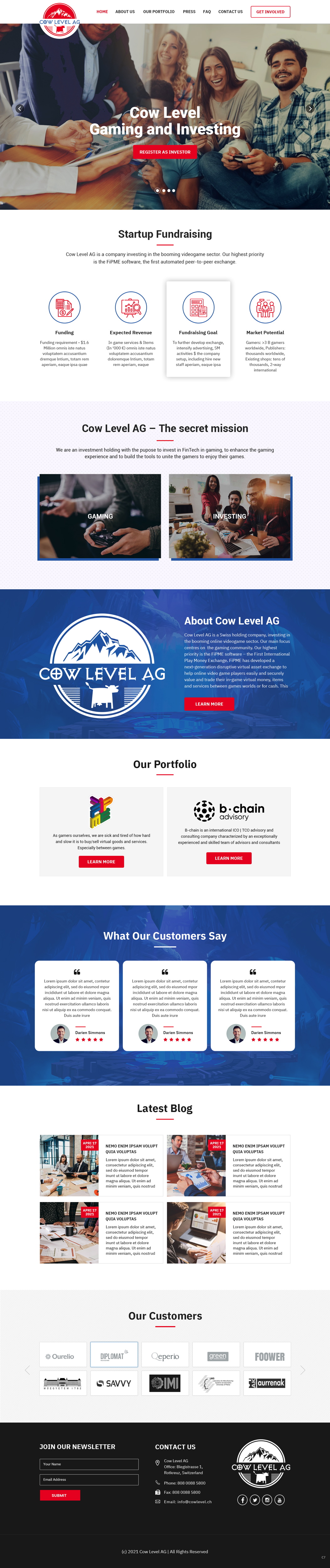 Web Design by pb for Cow Level AG | Design #26380438
