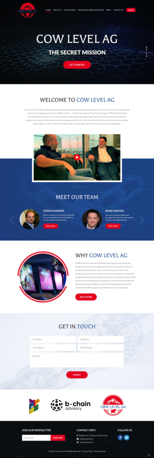 Web Design par pb pour Cow Level AG | Design : #26380439