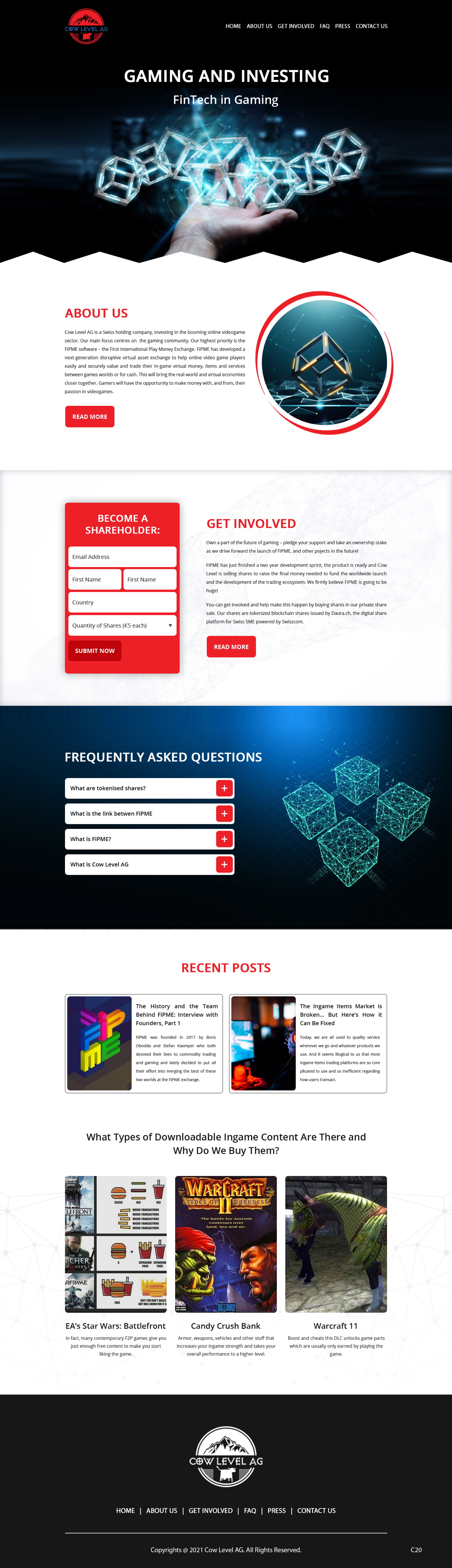 Web Design by pb for Cow Level AG | Design #26380440