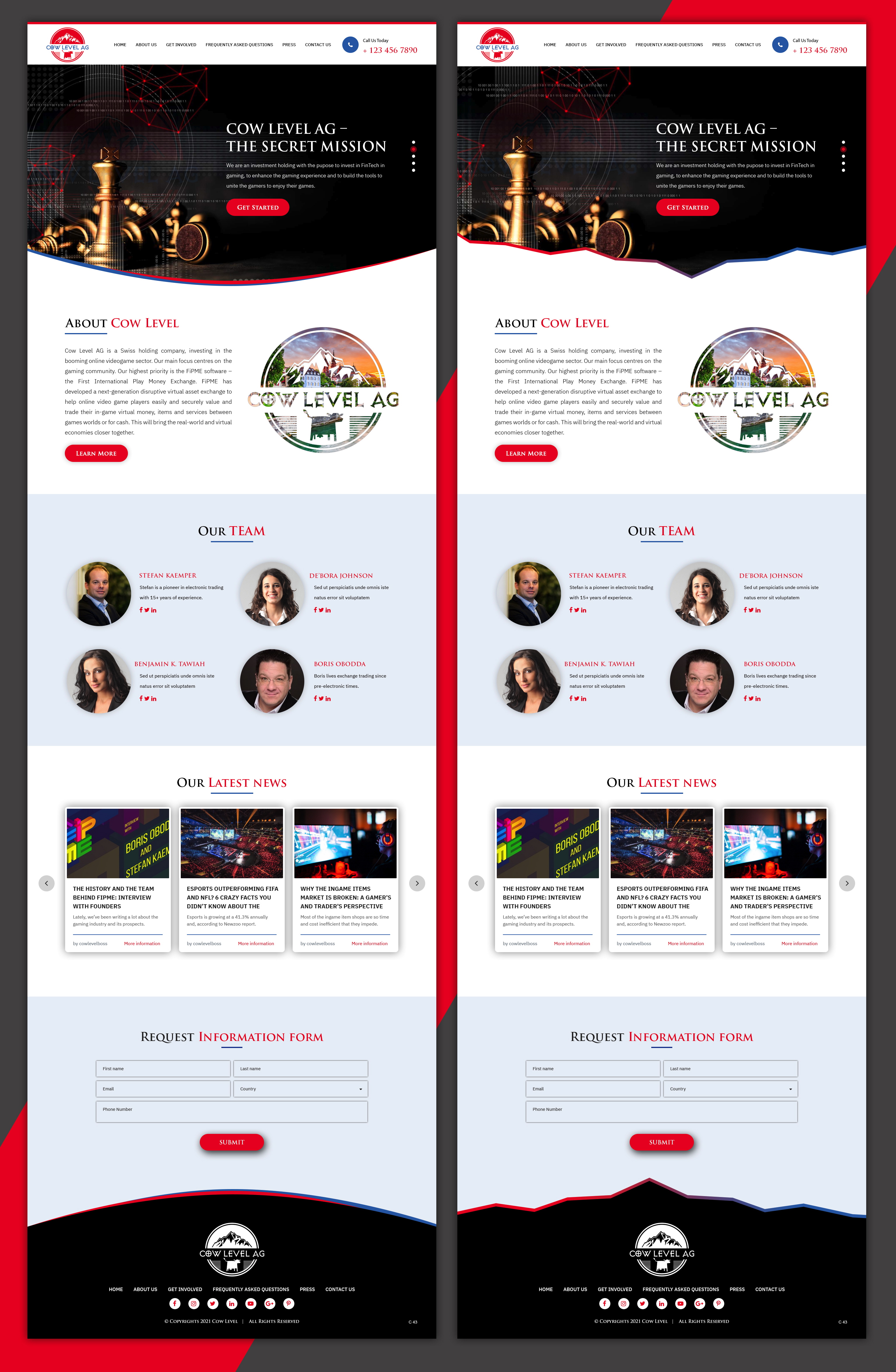 Web Design par pb pour Cow Level AG | Design #26380443