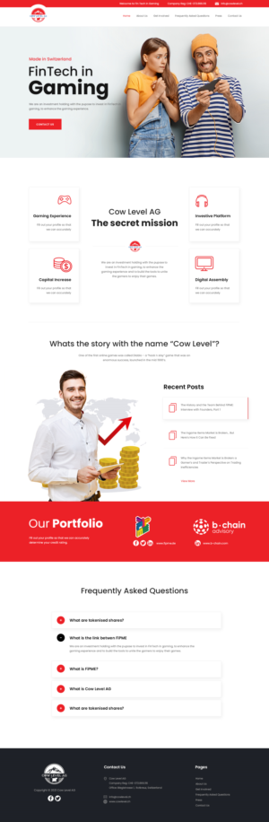 Cow Level AG – The secret mission | Web Design by Ahmad Ghani 2