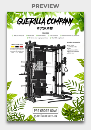 GUERILLA COMPANY - GYM EQUIPMENT FLYER NEEDED! | Flyer Design by ZISGraphics