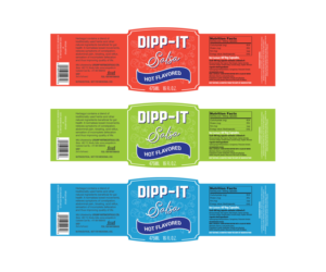 Dipp-it salsa label for 16oz jar | Design Étiquette par mmmarif1982