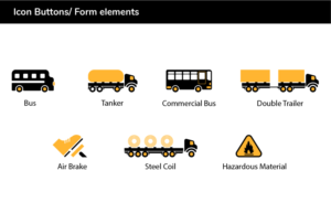 Create 25 vector icons for transportation software application | Vector Design by exoddinary