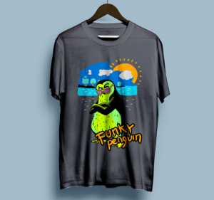 Funky penguin wearing sunnies for gender neutral kids tshirt** | T-Shirt-Design von dundun