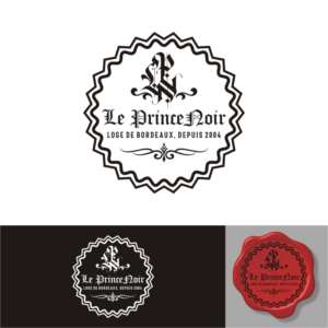 Title "LE PRINCE NOIR" / Baseline "Loge de Bordeaux, depuis 2004. " | Diseño de Logo por Ashani Bhattacharya