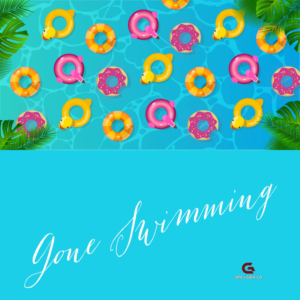 "Gone Swimming" - Golf towel | Diseño Gráfico por ileanalp
