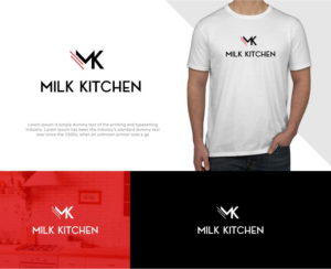 First line MK second line Milk Kitchen | Logo Design by SigmaStudio