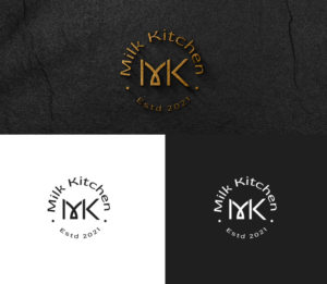 First line MK second line Milk Kitchen | Logo Design by lnb...
