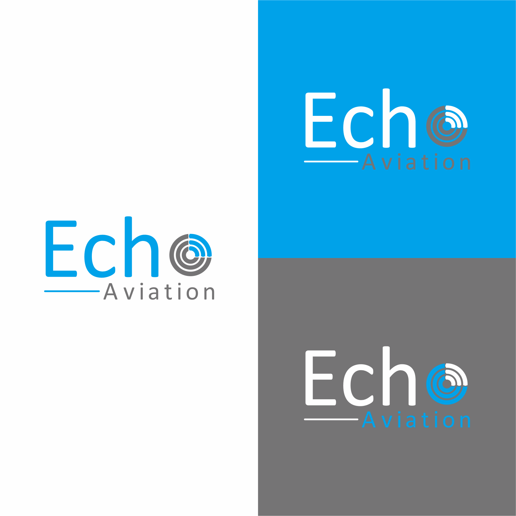 Logo Design by saher khan 2 for Echo Aviation | Design #26391770