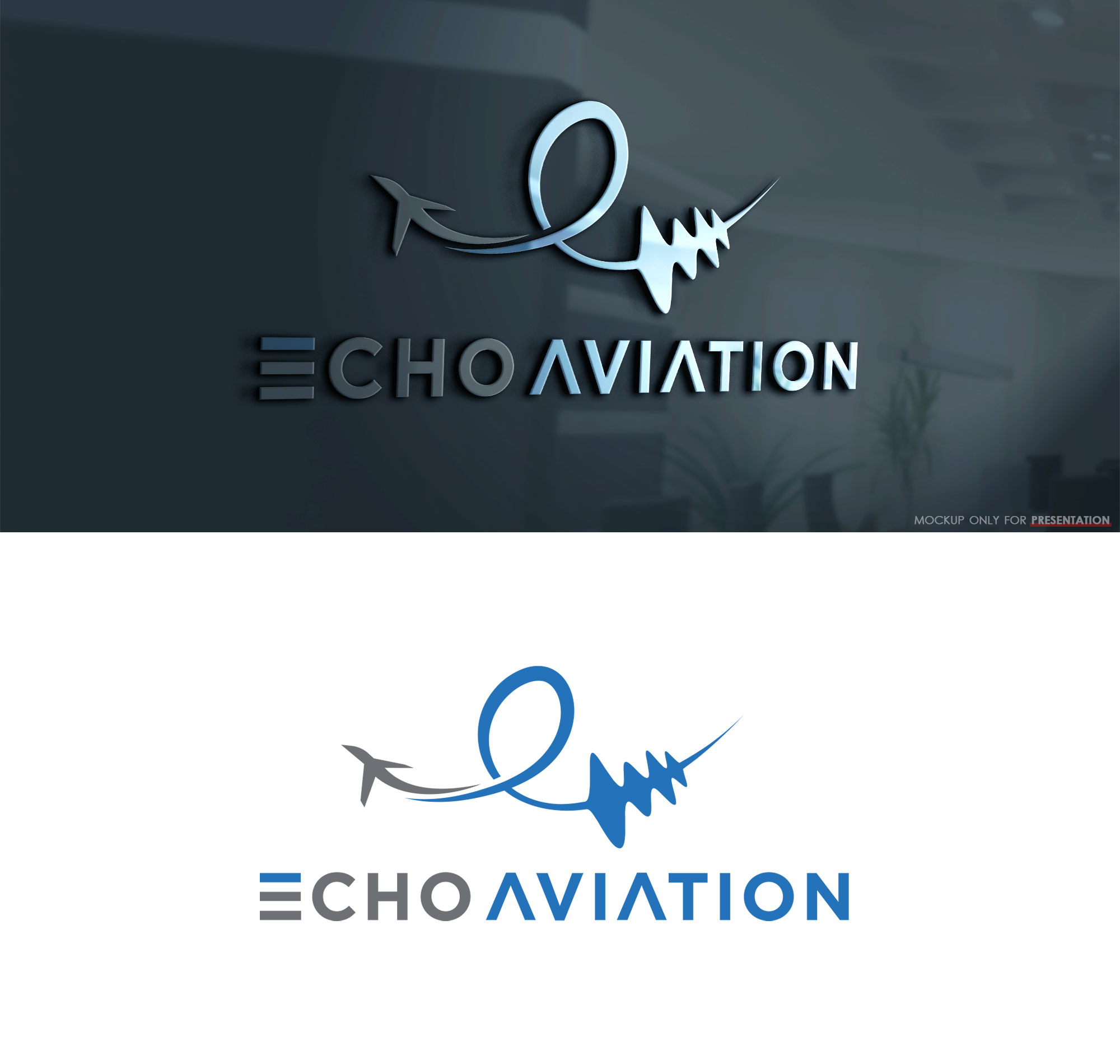 Logo Design by Mono.co for Echo Aviation | Design #26389848