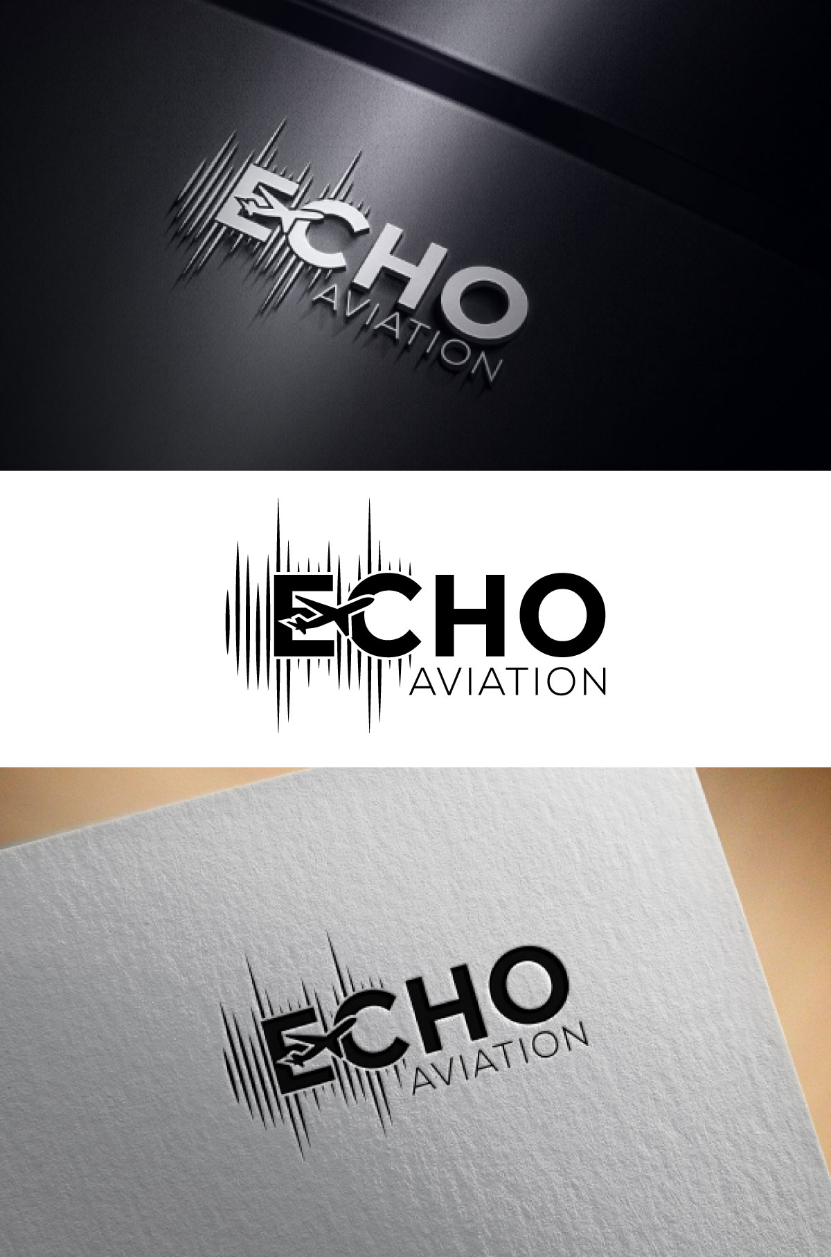 Logo Design by Hridoy Mizi 2 for Echo Aviation | Design #26389189