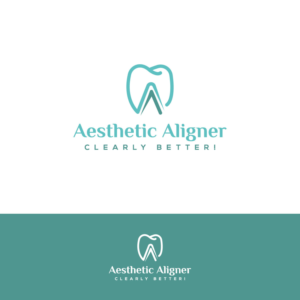 Brand Name: Aesthetic Aligner.  Tag Line: "Clearly Better!" | Diseño de Logo por Minimal Studio