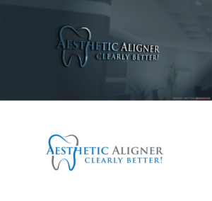 Brand Name: Aesthetic Aligner.  Tag Line: "Clearly Better!" | Diseño de Logo por Mono.co