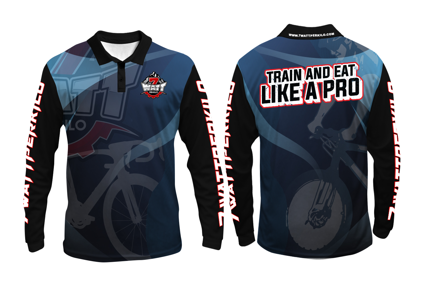 T-shirt Design by Uprinteez for 7 Watts Per Kilo | Design #26401094