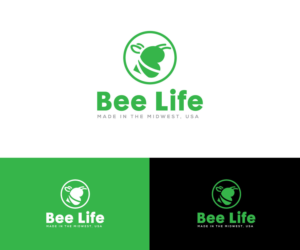 Bee Life Made in the Midwest, USA | Logo Design by Art Lancer