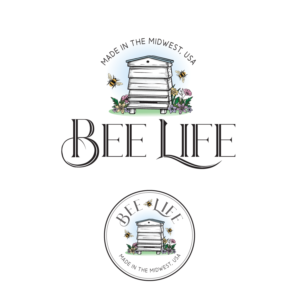 Bee Life Made in the Midwest, USA | Logo Design by Samantha Ward Design