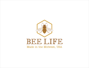 Bee Life Made in the Midwest, USA | Logo Design by BNdesigner